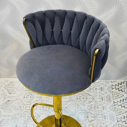 Silla trenza con base dorada