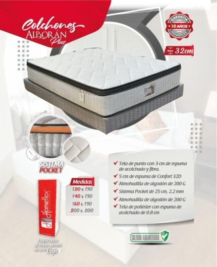 Colchon Alboran con sistema Pocket empaque al vacío